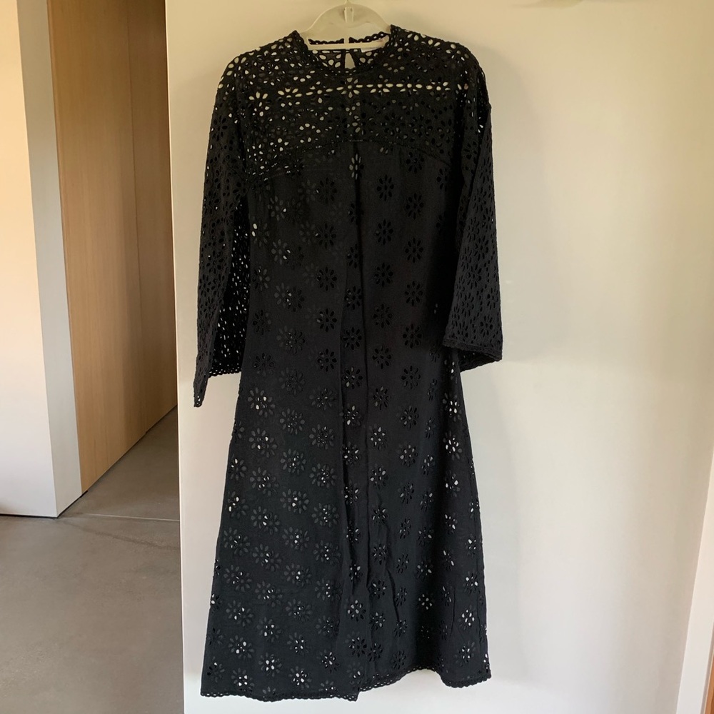 Doen Francois Eyelet Midi Dress